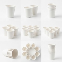 خرید لیوان کاغذی سفید 220 سی‌سی | مناسب چاپ، مهر و طراحی اختصاصی | بسته 50 عددی